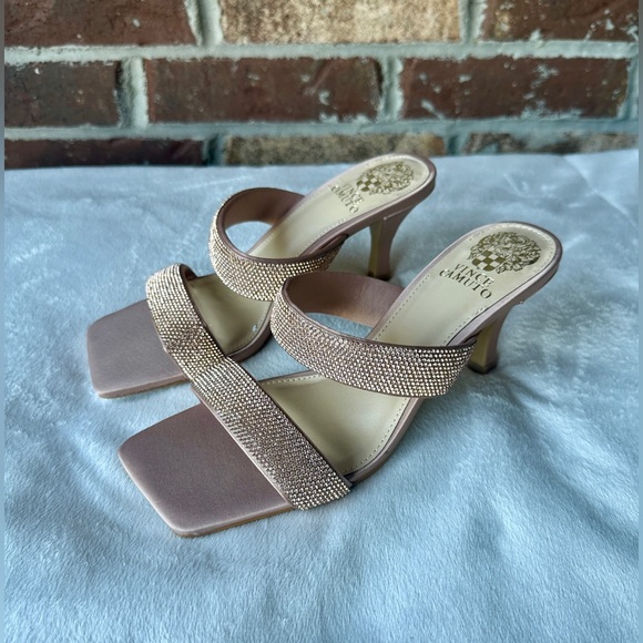 NEW Vince Camuto Aslee rose gold sandal, 7.5 - Picture 2 of 8